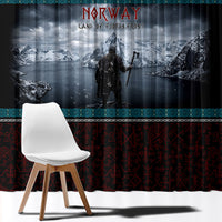 Norway Viking Ship Warrior Window Curtain Norse Mythology Rune