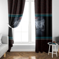 Norway Viking Ship Warrior Window Curtain Norse Mythology Rune