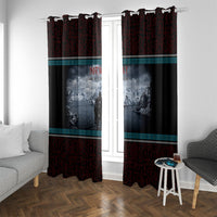 Norway Viking Ship Warrior Window Curtain Norse Mythology Rune
