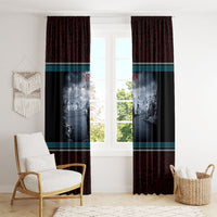 Norway Viking Ship Warrior Window Curtain Norse Mythology Rune