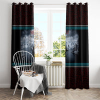 Norway Viking Ship Warrior Window Curtain Norse Mythology Rune