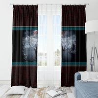 Norway Viking Ship Warrior Window Curtain Norse Mythology Rune