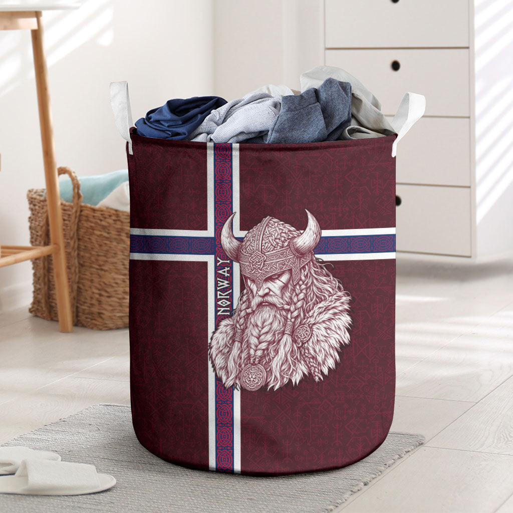 Norway Viking Spirit Laundry Basket Norse Mythology Warrior