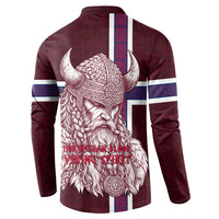Norway Viking Spirit Button Sweatshirt Norse Mythology Warrior