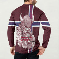 Norway Viking Spirit Button Sweatshirt Norse Mythology Warrior