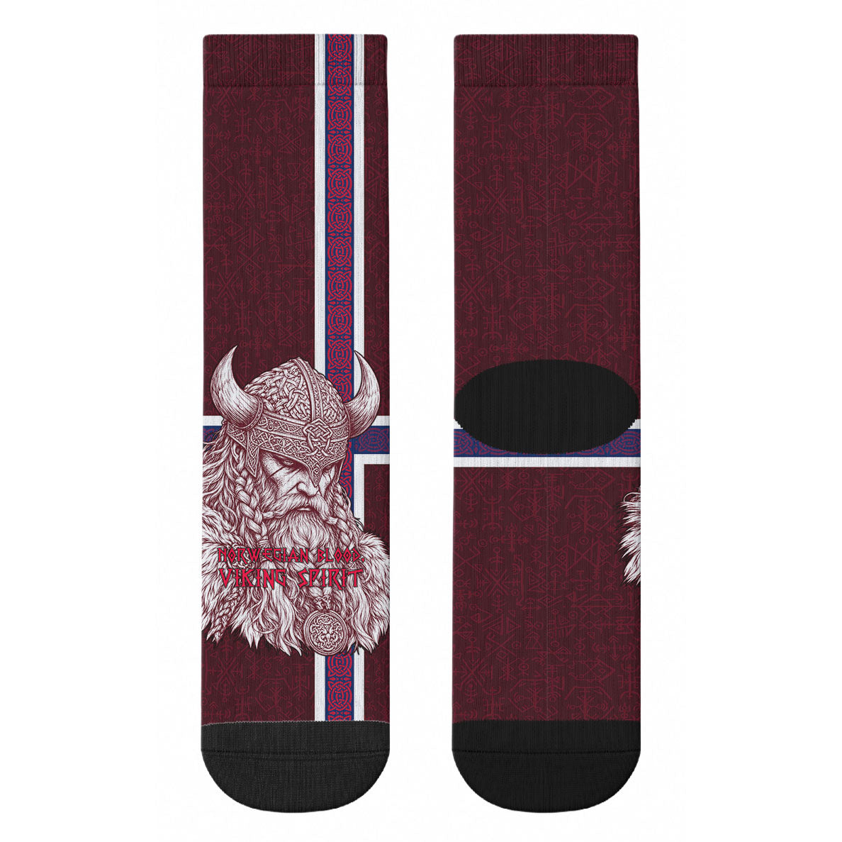 Norway Viking Spirit Crew Socks Norse Mythology Warrior
