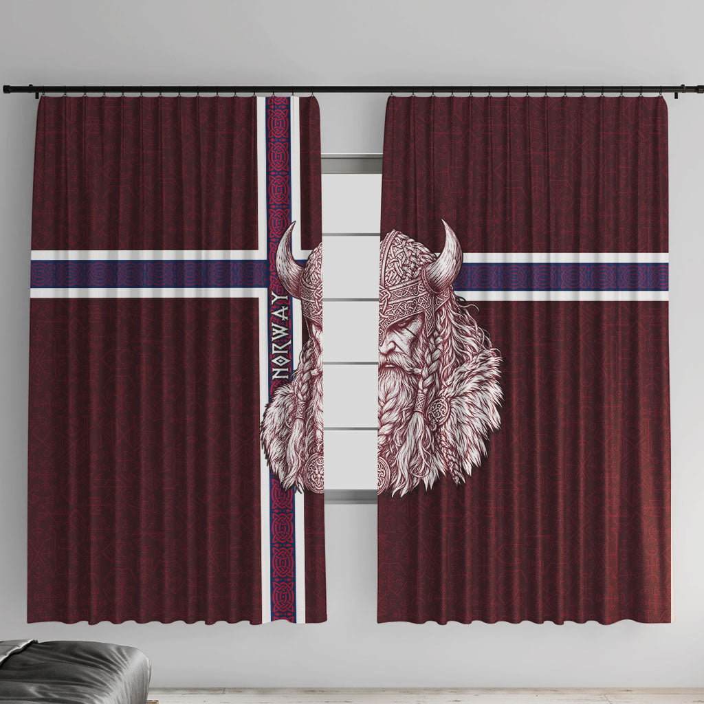 Norway Viking Spirit Window Curtain Norse Mythology Warrior