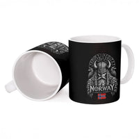 Norway Viking Spirit Warrior Ceramic Mug Norse Mythology Ravens Rune