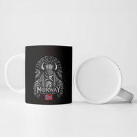 Norway Viking Spirit Warrior Ceramic Mug Norse Mythology Ravens Rune
