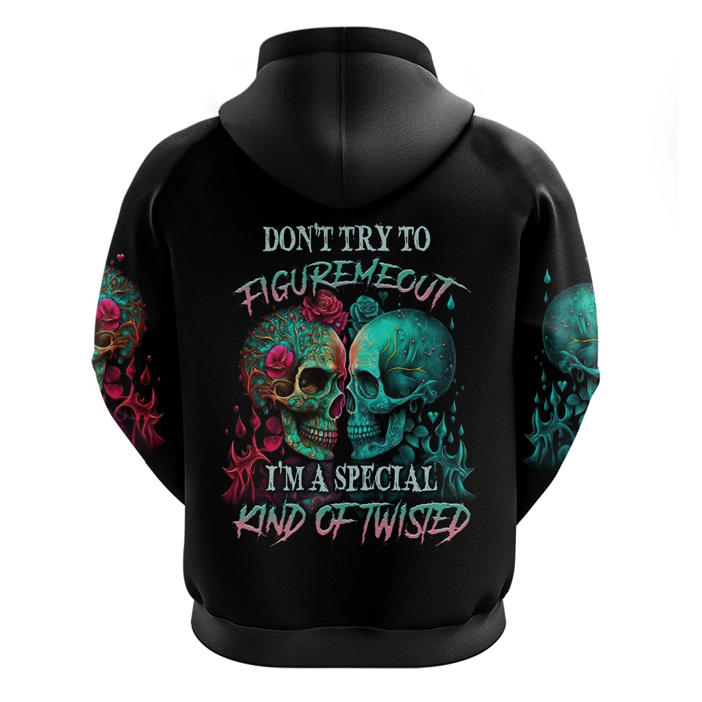 Don't Try To Figure Me Out Skull Hoodie - Wonder Print Shop