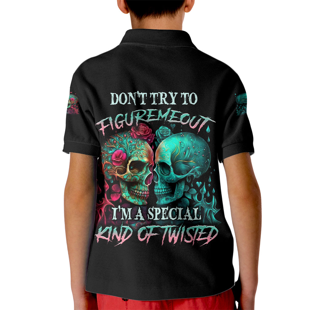 Don't Try To Figure Me Out Skull Kid Polo Shirt - Wonder Print Shop