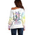 I Try To Avoid Drama Sugar Skull Colorful Off Shoulder Sweater - Wonder Print Shop