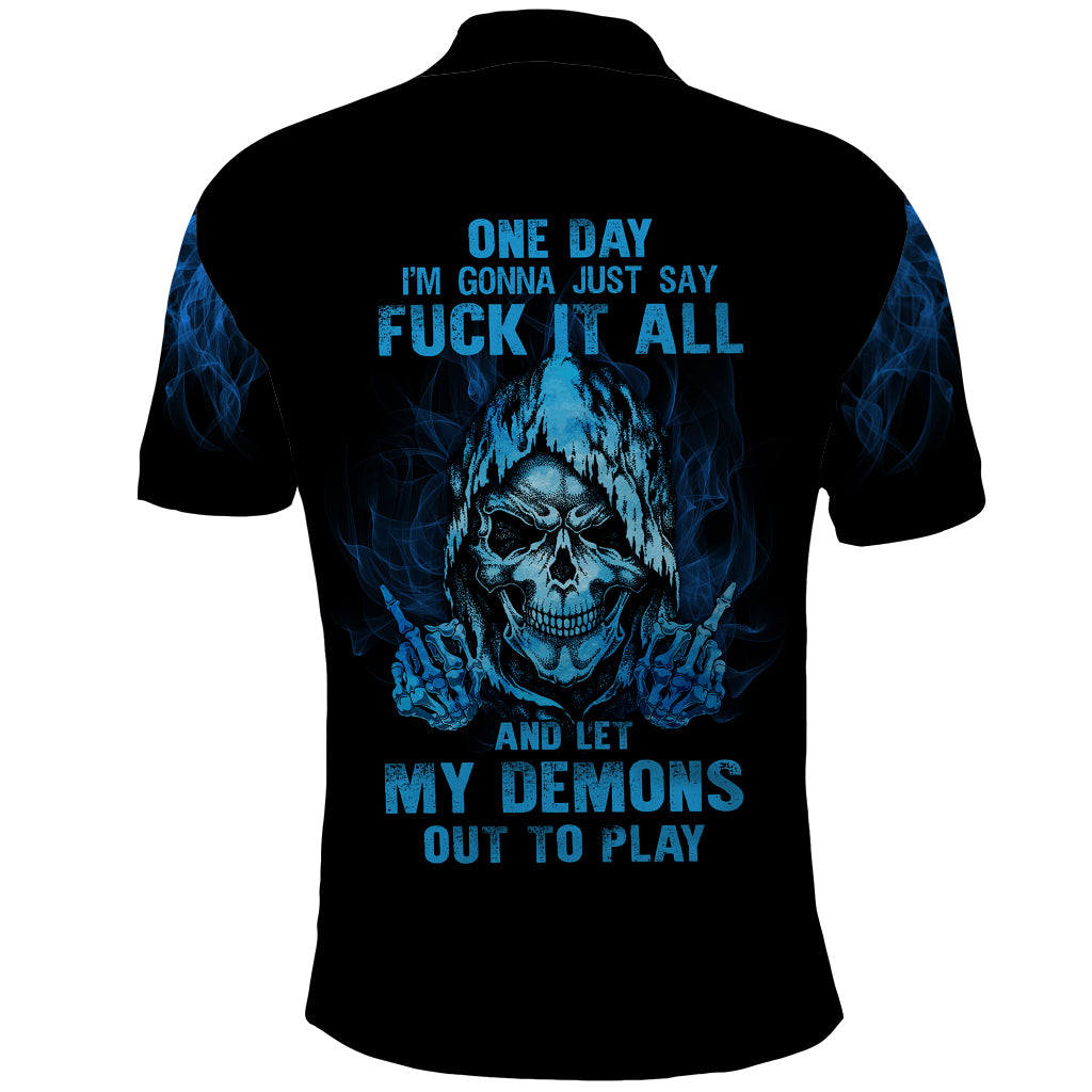 My Demons Out To Play Skull Polo Shirt - Wonder Print Shop