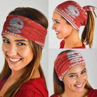 Bahrain Christmas Neck Gaiter with Pearl Shell Design Red Snowflake Pattern and Holiday Lights - Wonder Print Shop