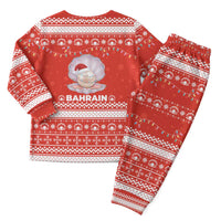 Bahrain Christmas Pajama Set with Pearl Shell Design Red Snowflake Pattern and Holiday Lights - Wonder Print Shop