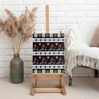 Skiing Snowflake Christmas Canvas Wall Art Xmas Holiday Patterns - Wonder Print Shop