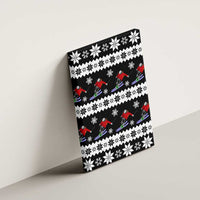 Skiing Snowflake Christmas Canvas Wall Art Xmas Holiday Patterns - Wonder Print Shop