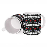 Skiing Snowflake Christmas Ceramic Mug Xmas Holiday Patterns - Wonder Print Shop