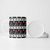 Skiing Snowflake Christmas Ceramic Mug Xmas Holiday Patterns - Wonder Print Shop