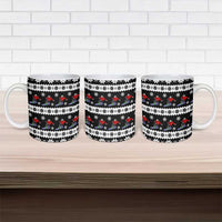 Skiing Snowflake Christmas Ceramic Mug Xmas Holiday Patterns - Wonder Print Shop