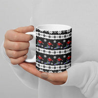Skiing Snowflake Christmas Ceramic Mug Xmas Holiday Patterns - Wonder Print Shop