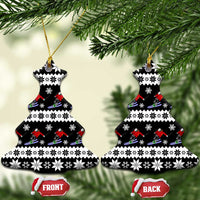 Skiing Snowflake Christmas Ceramic Ornament Xmas Holiday Patterns - Wonder Print Shop