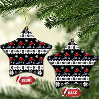 Skiing Snowflake Christmas Ceramic Ornament Xmas Holiday Patterns - Wonder Print Shop