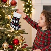 Skiing Snowflake Christmas Stocking Xmas Holiday Patterns - Wonder Print Shop