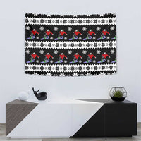 Skiing Snowflake Christmas Tapestry Xmas Holiday Patterns - Wonder Print Shop