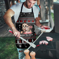 Skull Couple Christmas Apron Xmas Holiday Patterns - Wonder Print Shop