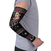 Skull Couple Christmas Arm Sleeves Xmas Holiday Patterns - Wonder Print Shop