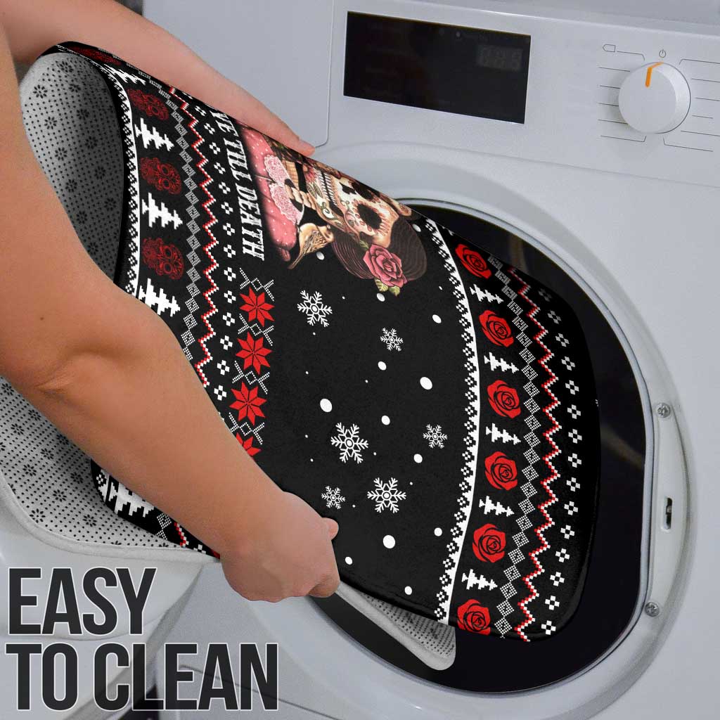 Skull Couple Christmas Bathroom Set Xmas Holiday Patterns - Wonder Print Shop