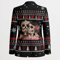 Skull Couple Christmas Blazer Xmas Holiday Patterns - Wonder Print Shop