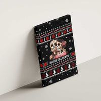 Skull Couple Christmas Canvas Wall Art Xmas Holiday Patterns - Wonder Print Shop
