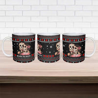 Skull Couple Christmas Ceramic Mug Xmas Holiday Patterns - Wonder Print Shop
