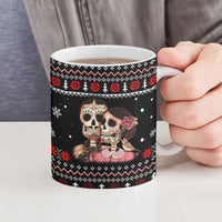 Skull Couple Christmas Ceramic Mug Xmas Holiday Patterns - Wonder Print Shop