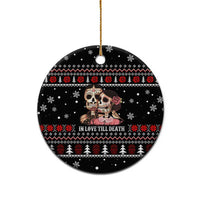 Skull Couple Christmas Ceramic Ornament Xmas Holiday Patterns - Wonder Print Shop