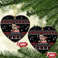 Skull Couple Christmas Ceramic Ornament Xmas Holiday Patterns - Wonder Print Shop