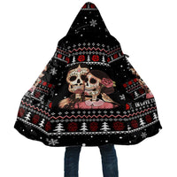 Skull Couple Christmas Cloak Xmas Holiday Patterns - Wonder Print Shop