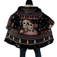 Skull Couple Christmas Cloak Xmas Holiday Patterns - Wonder Print Shop