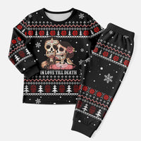 Skull Couple Christmas Pajama Set Xmas Holiday Patterns - Wonder Print Shop