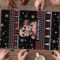 Skull Couple Christmas Puzzle Xmas Holiday Patterns - Wonder Print Shop