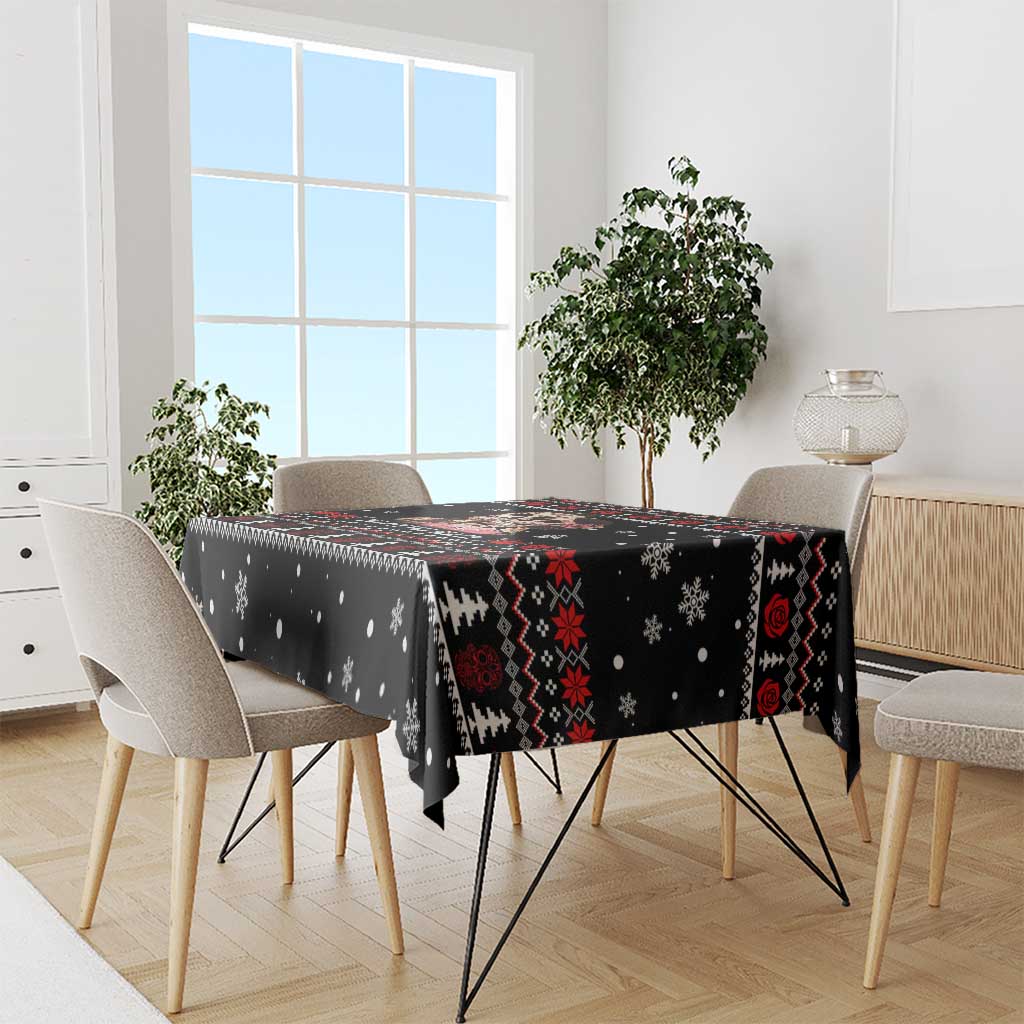 Skull Couple Christmas Tablecloth Xmas Holiday Patterns - Wonder Print Shop