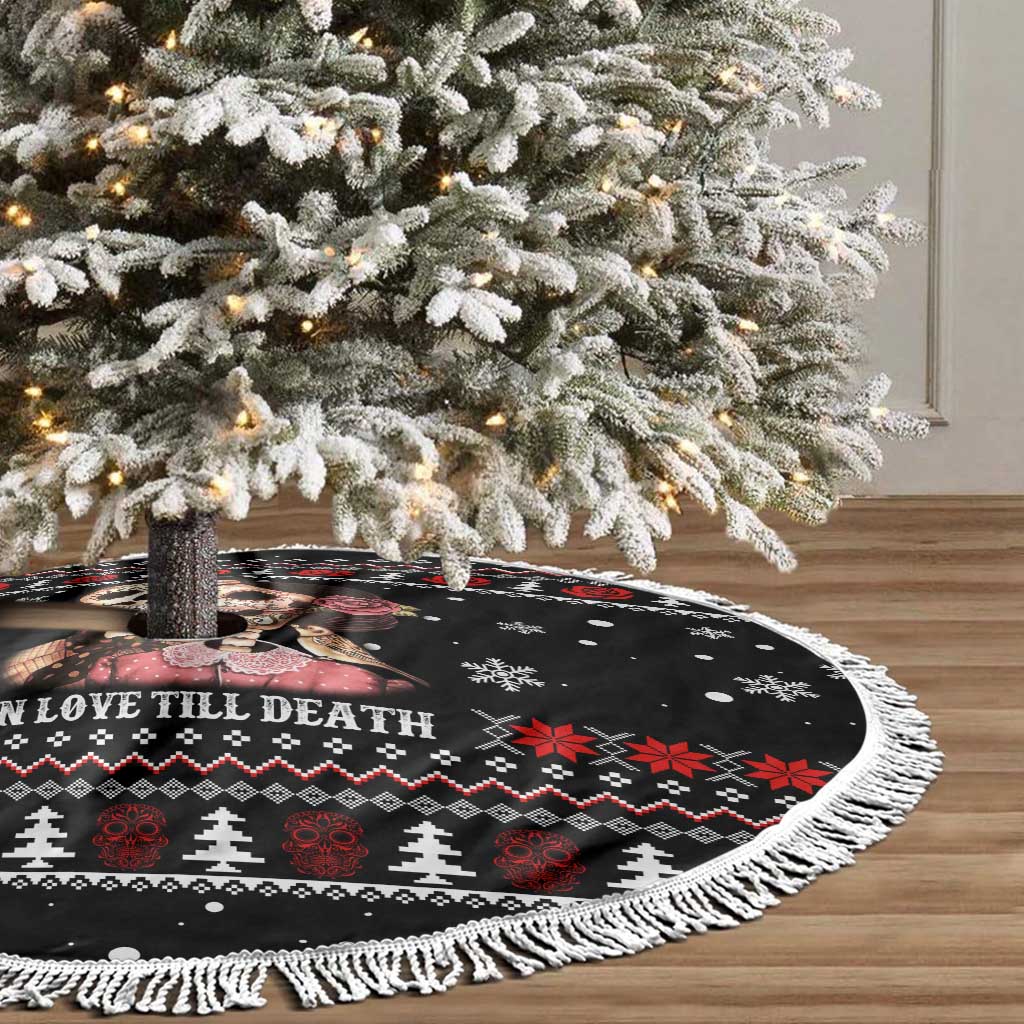 Skull Couple Christmas Tree Skirt Xmas Holiday Patterns - Wonder Print Shop