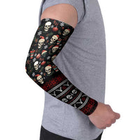 Skull Face Christmas Arm Sleeves Xmas Holiday Patterns - Wonder Print Shop