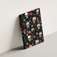 Skull Face Christmas Canvas Wall Art Xmas Holiday Patterns - Wonder Print Shop