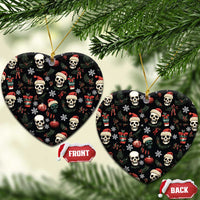 Skull Face Christmas Ceramic Ornament Xmas Holiday Patterns - Wonder Print Shop