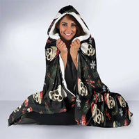 Skull Face Christmas Hooded Blanket Xmas Holiday Patterns - Wonder Print Shop