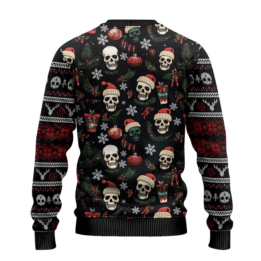 Skull Face Christmas Ugly Christmas Sweater Xmas Holiday Patterns - Wonder Print Shop