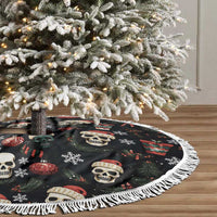 Skull Face Christmas Tree Skirt Xmas Holiday Patterns - Wonder Print Shop